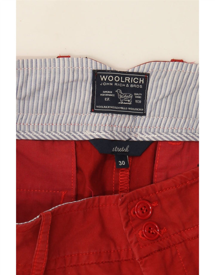 Pantalón Chino Recto Woolrich Mujer W30 L27 Rojo