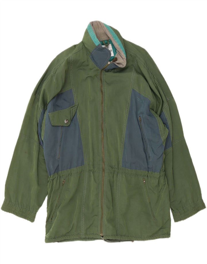 Colmar Chaqueta impermeable para hombre UK 40 Large Verde Colorblock Poliamida