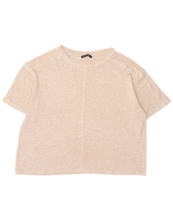 Marks & Spencer Camiseta para mujer Top UK 40 XL Viscosa moteada beige
