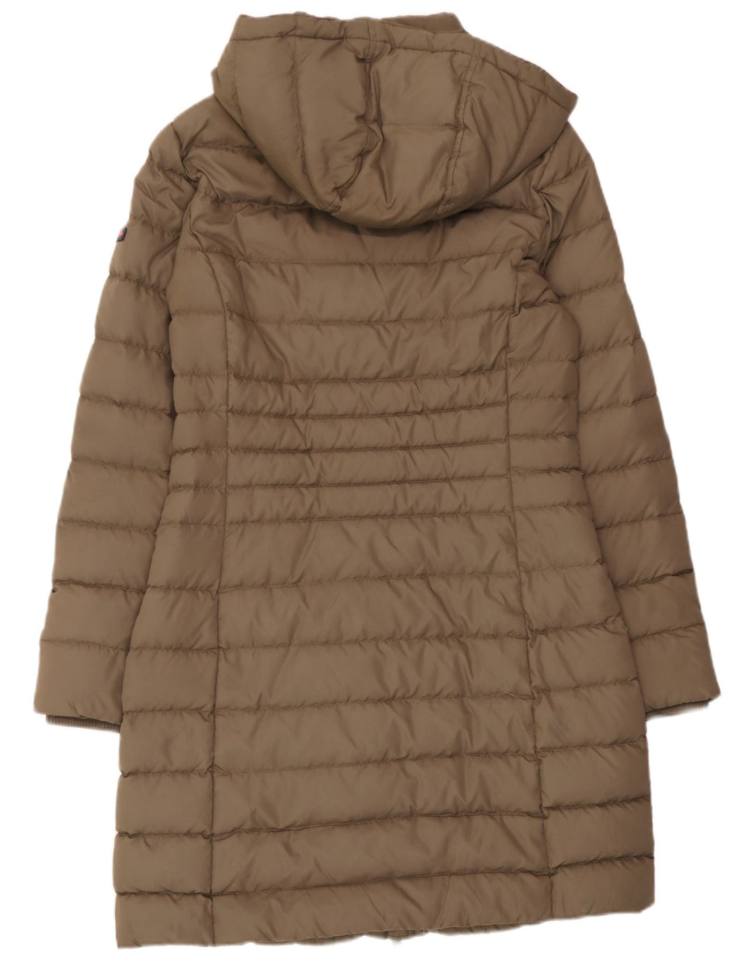 Tommy Hilfiger Abrigo acolchado con capucha para mujer UK 44 Poliéster beige medio