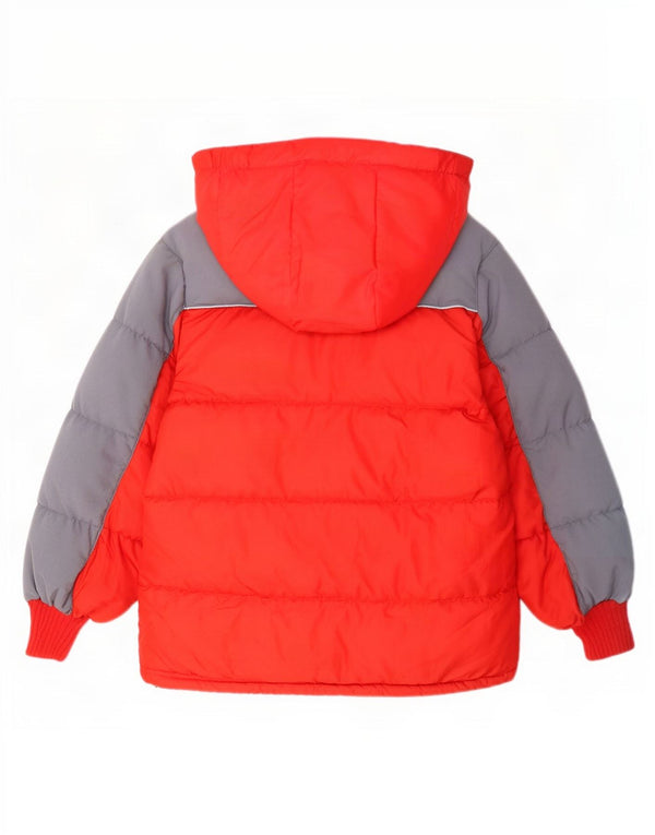 Nike Chaqueta acolchada con capucha para niños 7-8 años XL Rojo Colorblock Poliéster