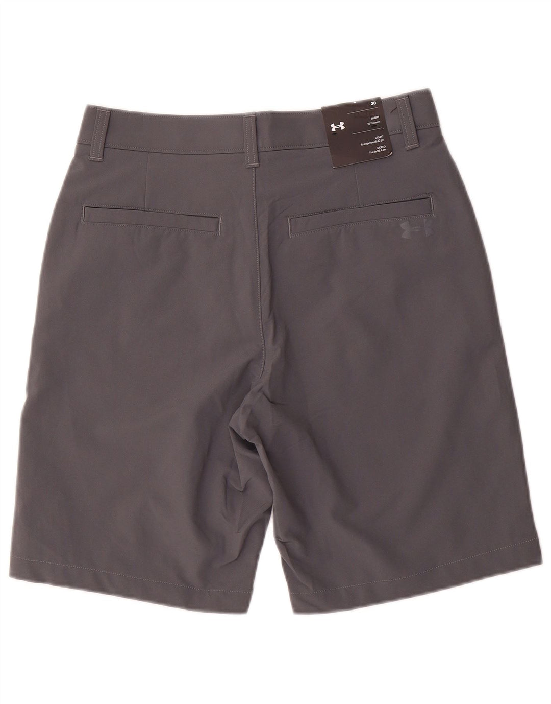 Under Armour Pantalones cortos chinos para hombre W30 Poliéster gris medio