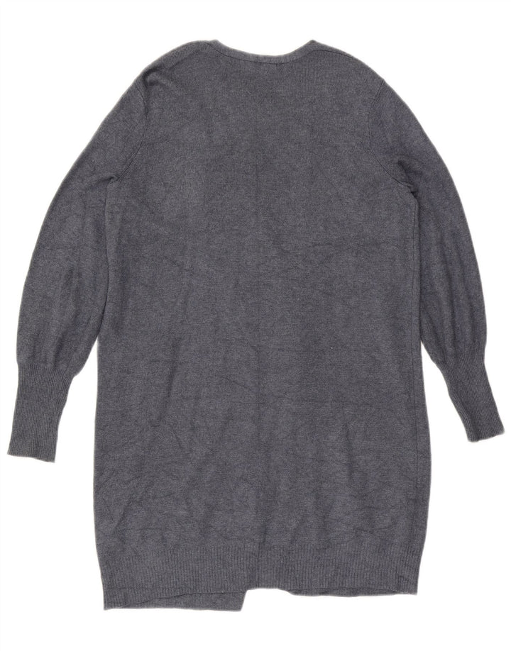 Marks & Spencer Suéter Cárdigan Abierto Largo para Mujer UK 10 Small Grey