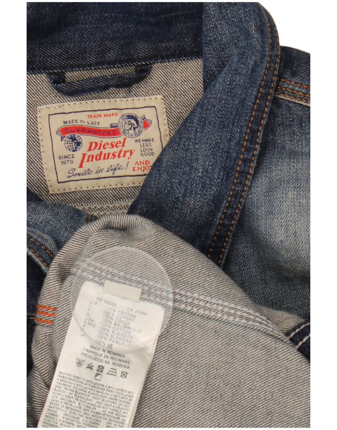 Diesel Chaqueta Vaquera Hombre UK 42 XL Algodón Azul