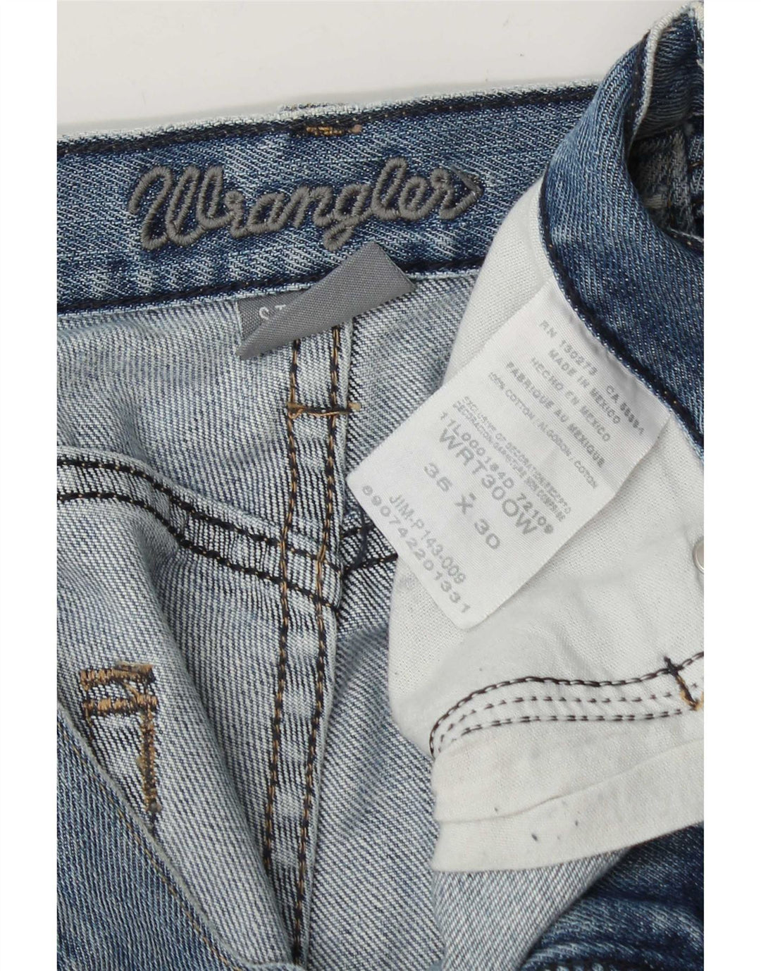 Vaqueros Wrangler Hombre Rectos W36 L30 Algodón Azul