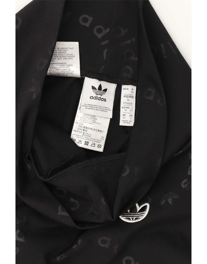 Adidas Leggings gráficos para mujer Reino Unido 10 Pequeño poliéster negro