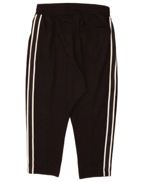 Zara Pantalón Capri Recto Para Hombre Grande W32 L20 Poliéster Negro