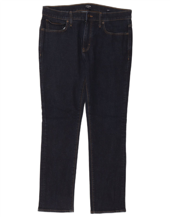 J. Crew Vaqueros ajustados para hombre W34 L30 Algodón azul marino