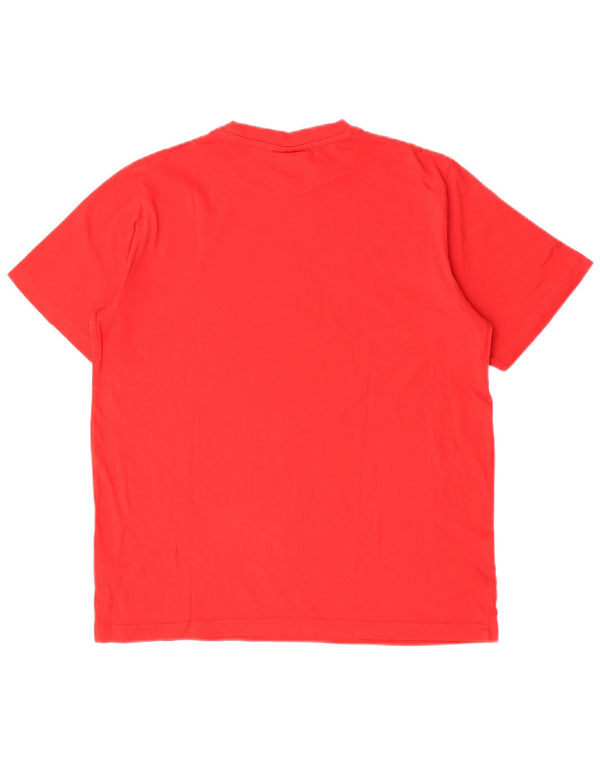 Lotto - Camiseta gráfica para hombre, talla pequeña, algodón rojo