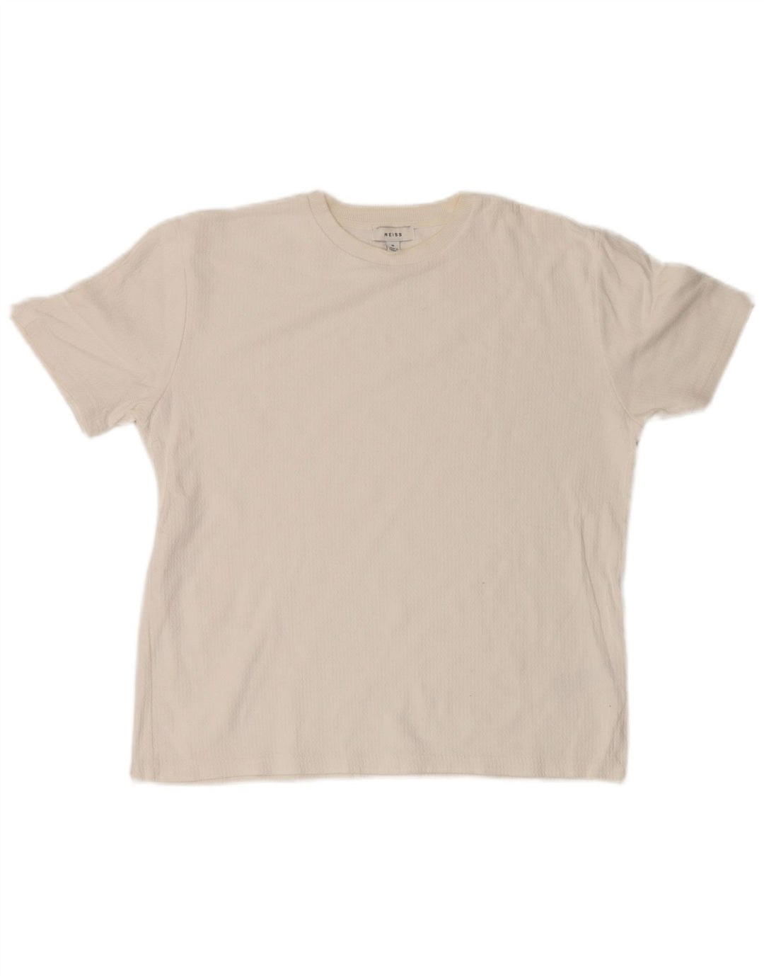 Camiseta Reiss Hombre Top Medium Blanco Algodón