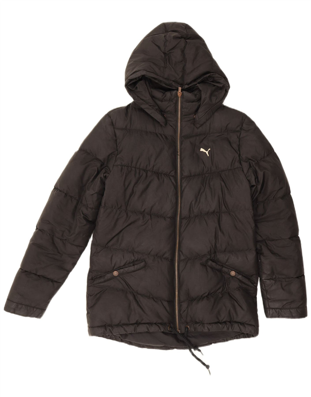 Puma Chaqueta acolchada con capucha para mujer UK 40 Mediana Poliéster negro