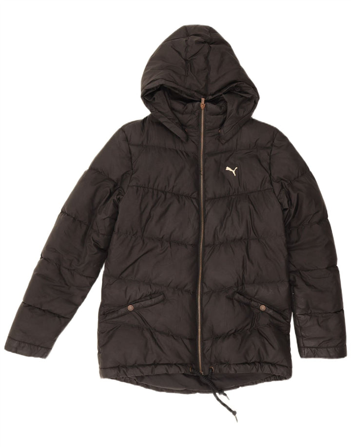 Puma Chaqueta acolchada con capucha para mujer UK 40 Mediana Poliéster negro
