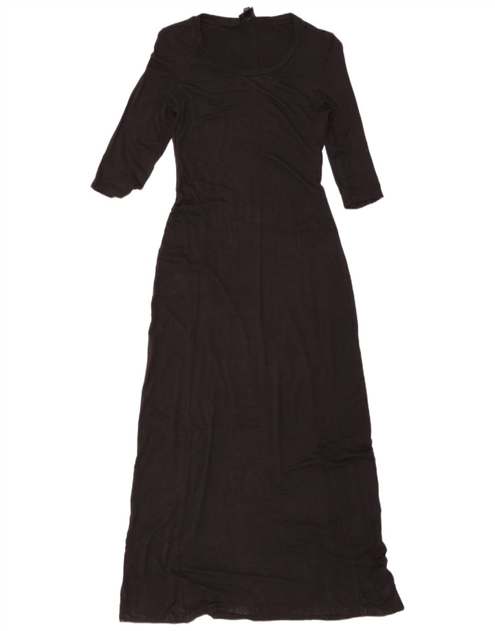 MOSSIMO Vestido largo de manga 3/4 para mujer UK 6 XS Rayón negro