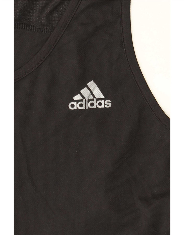 Adidas Hombre Chaleco Top Mediano Negro