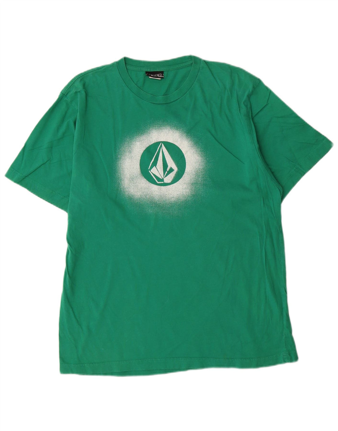 Volcom Camiseta gráfica para hombre Top grande de algodón verde