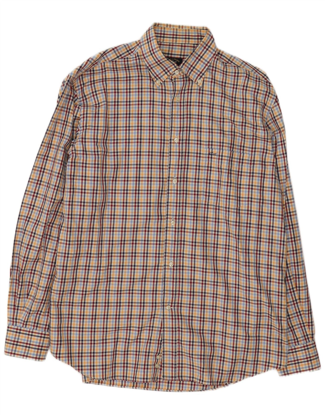 Camisa de franela para hombre Paul & Shark Talla 43 XL Algodón a cuadros multicolor