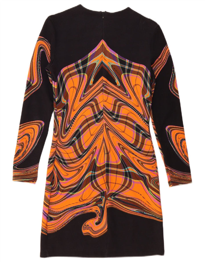 Desigual Vestido Vaina Con Patrón Abstracto Para Mujer UK 12 Medium Black