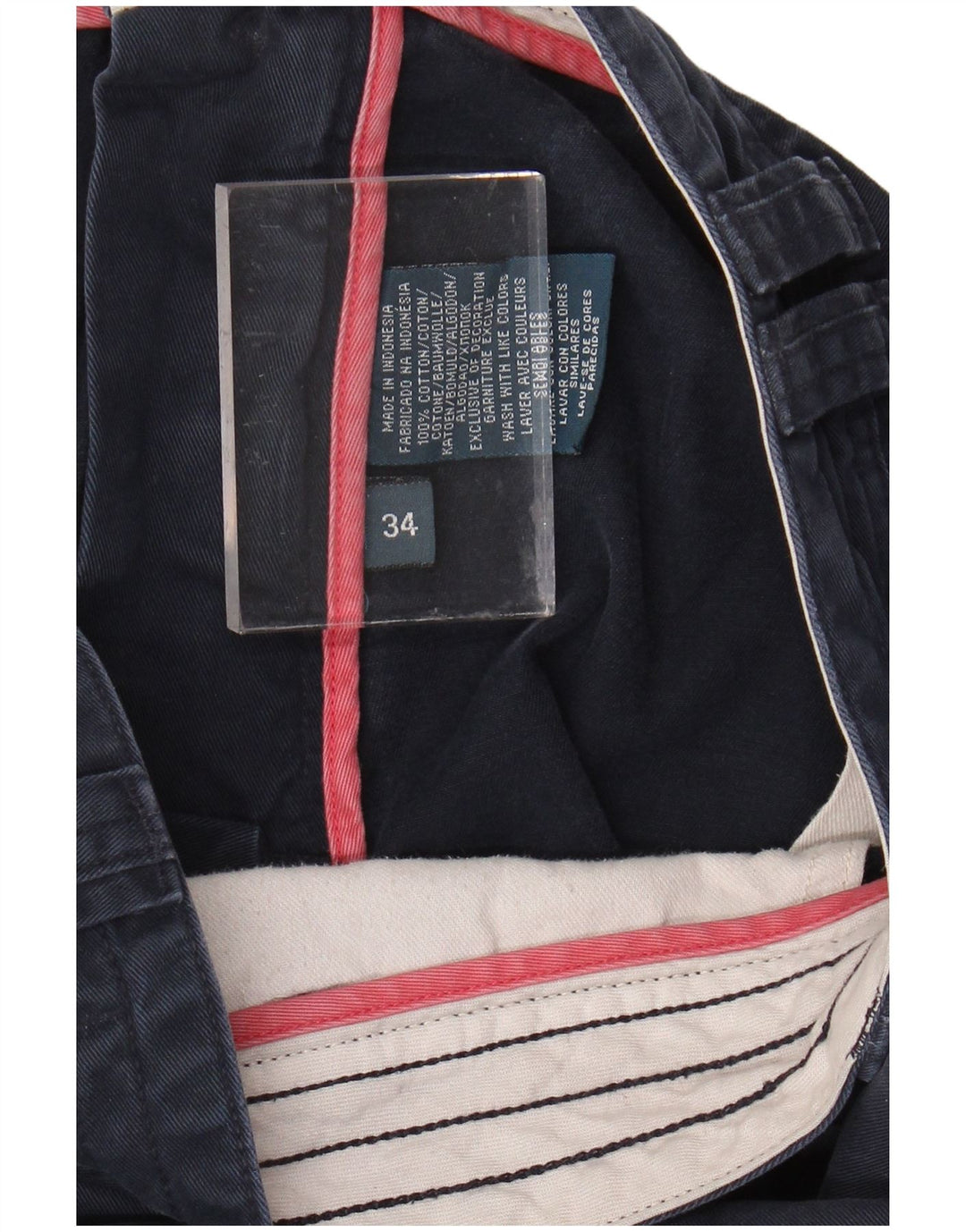 POLO RALPH LAUREN Pantalones cortos cargo para hombre W34 Algodón azul marino grande