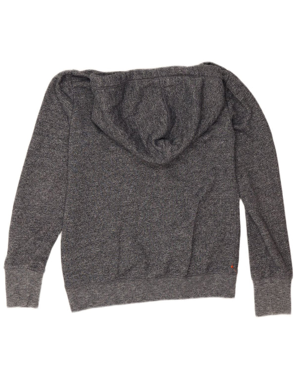 Superdry Jersey con capucha gráfica para mujer Reino Unido 40 Mediano Algodón moteado azul marino