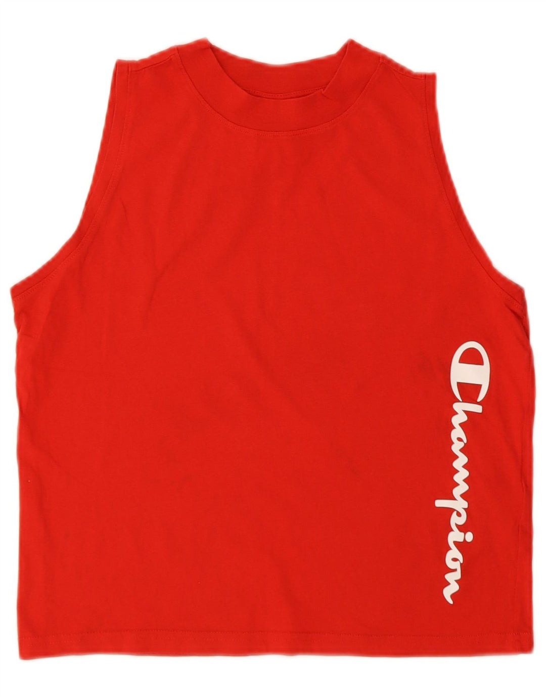 Champion Mujer Gráfico Chaleco Top UK 10 Pequeño Algodón Rojo