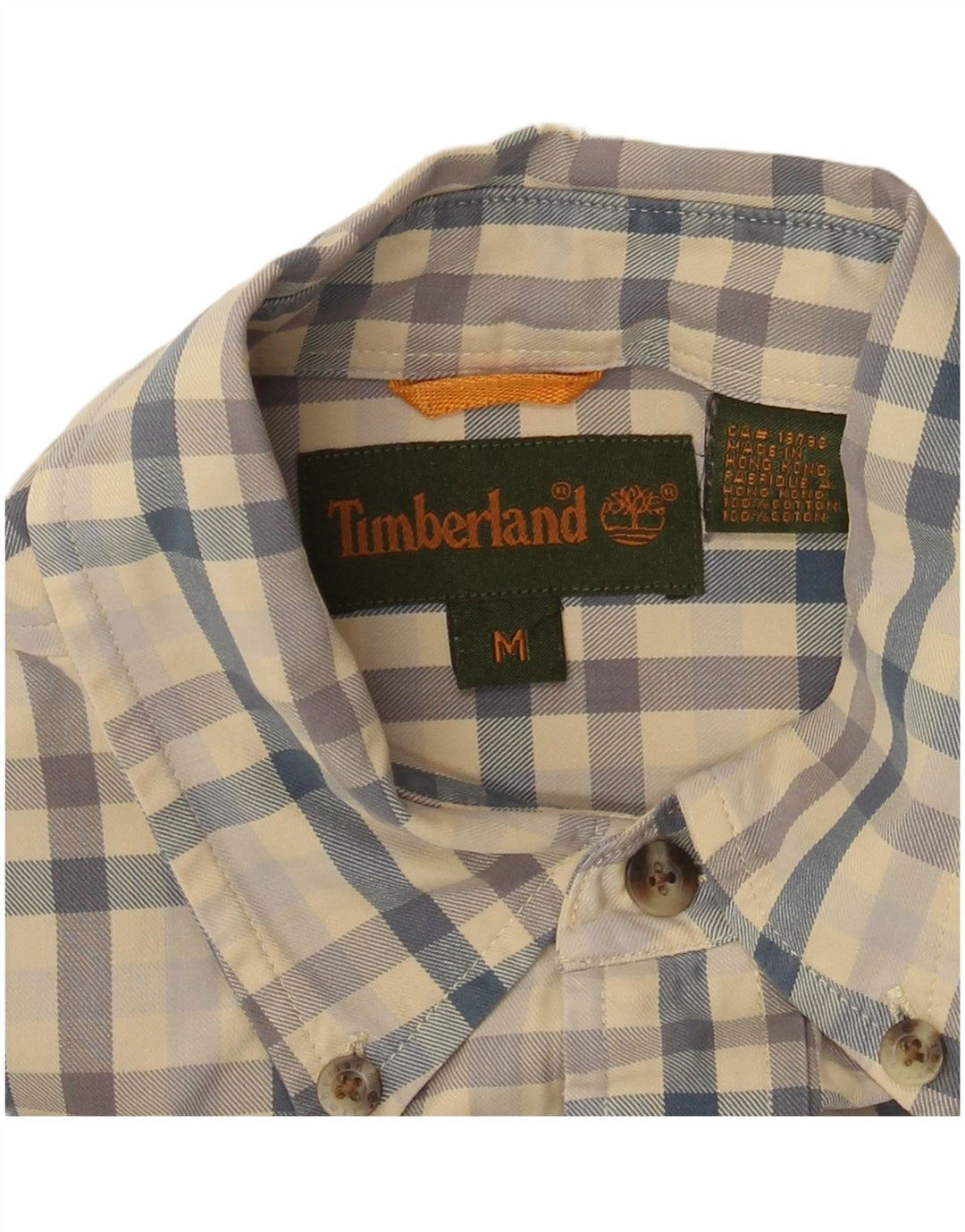 Camisa Timberland Hombre Algodón Vichy Beige Medio