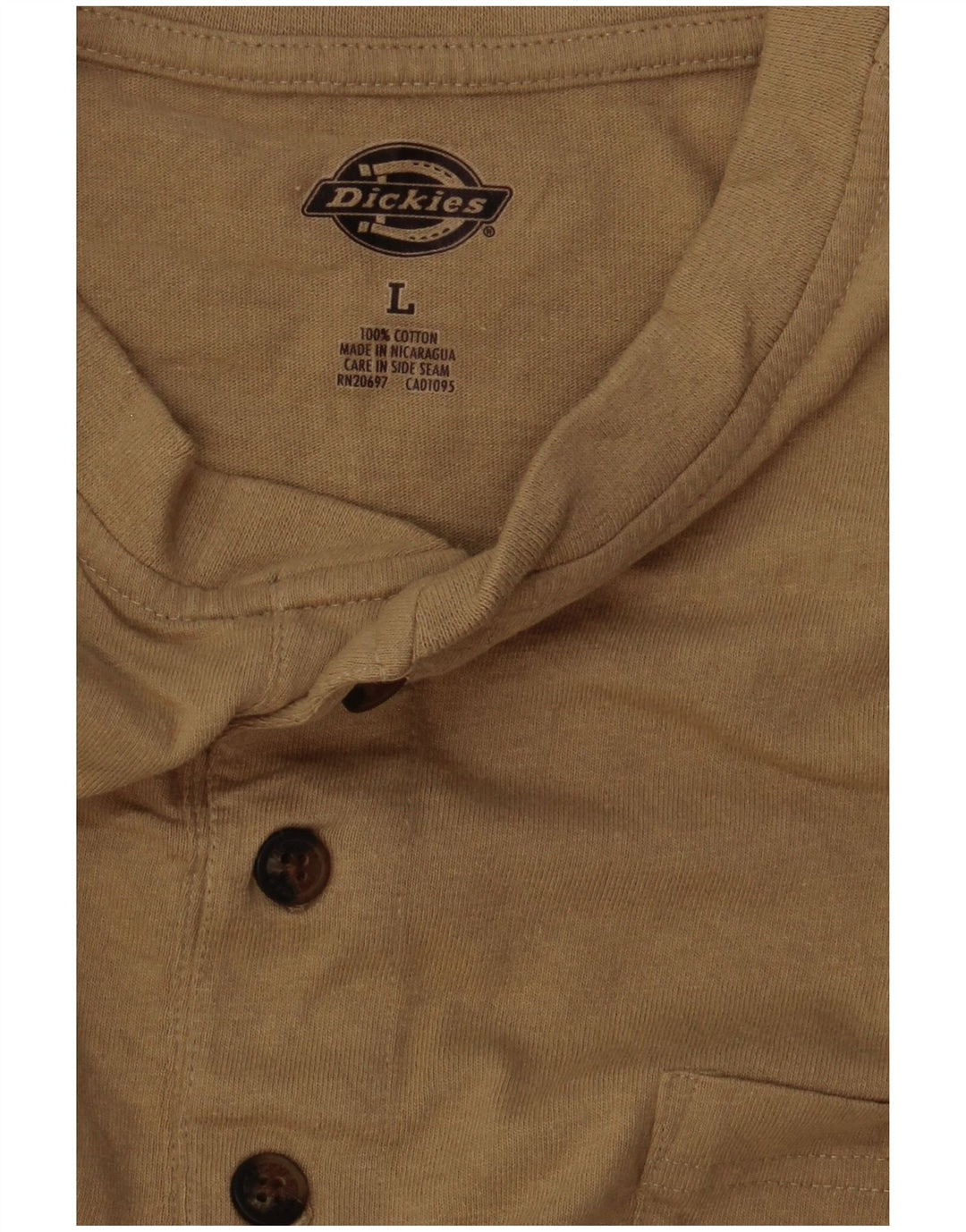 Dickies - Camiseta para hombre, talla grande, color beige, algodón