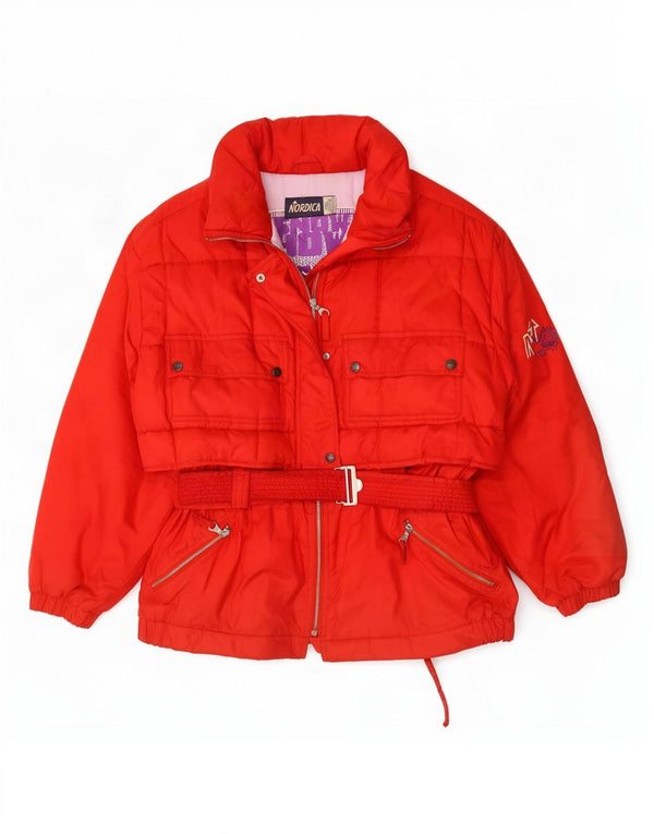 Chaqueta de esquí extragrande con capucha para mujer Nordica IT 44 Poliéster rojo medio