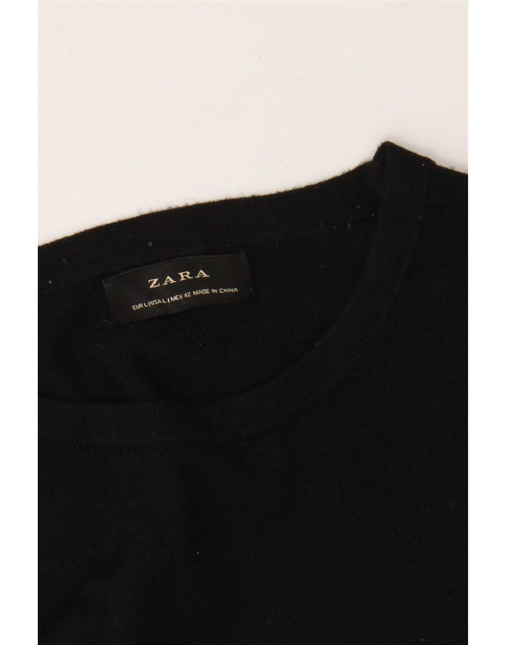Zara Hombre Jersey De Cuello Redondo Jersey Grande Negro