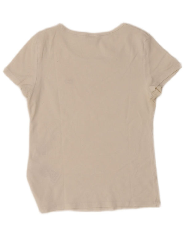 Levi's Camiseta para mujer Top UK 12 Medium White Cotton