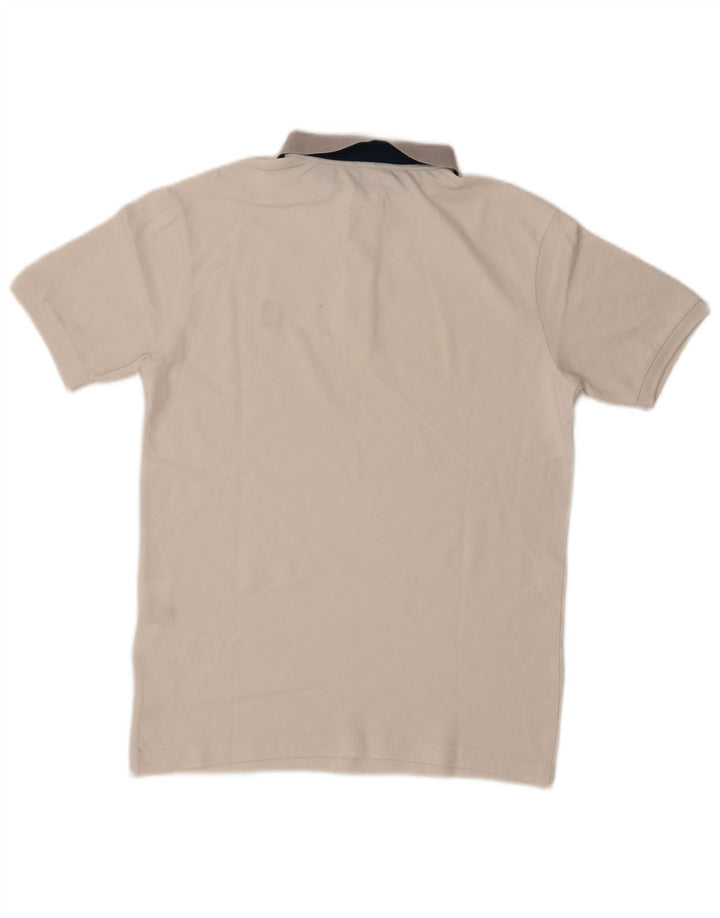 Refrigiwear Polo para hombre de algodón color block blanco pequeño