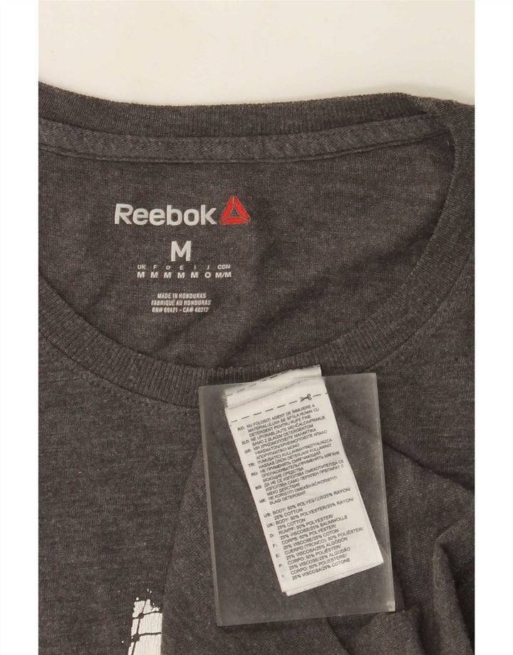 Camiseta Reebok Hombre Graphic Top Poliéster Gris Medio