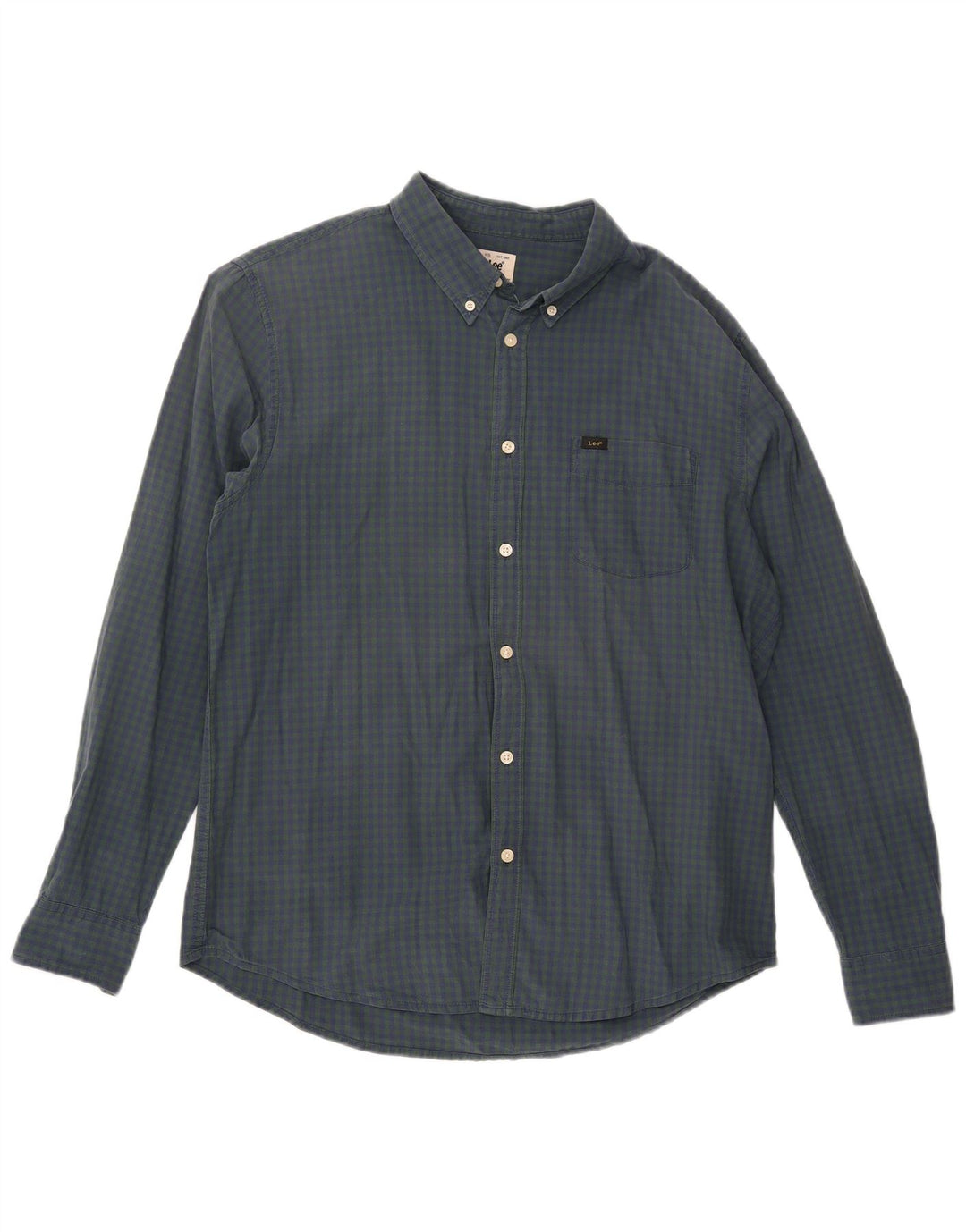 Lee Camisa De Cuadros De Corte Clásico Para Hombre XL Verde Vichy