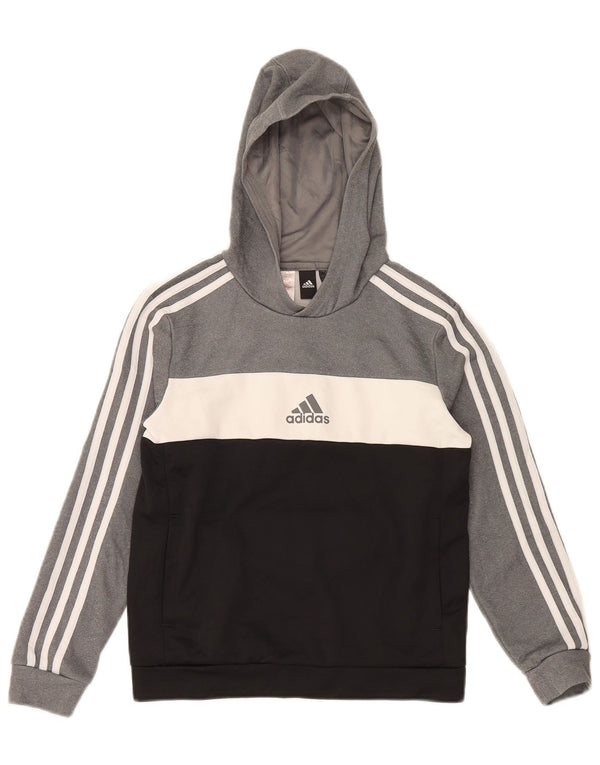 Adidas Sudadera con capucha Aeroready para niños 11-12 años Gris Colorblock Poliéster