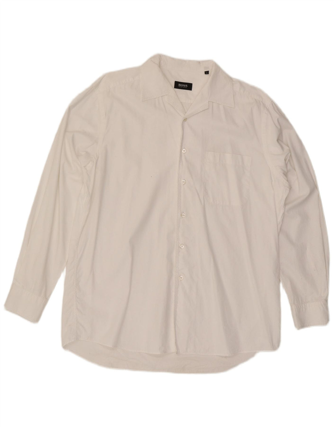 Camisa Hugo Boss Hombre Grande Algodón Blanco