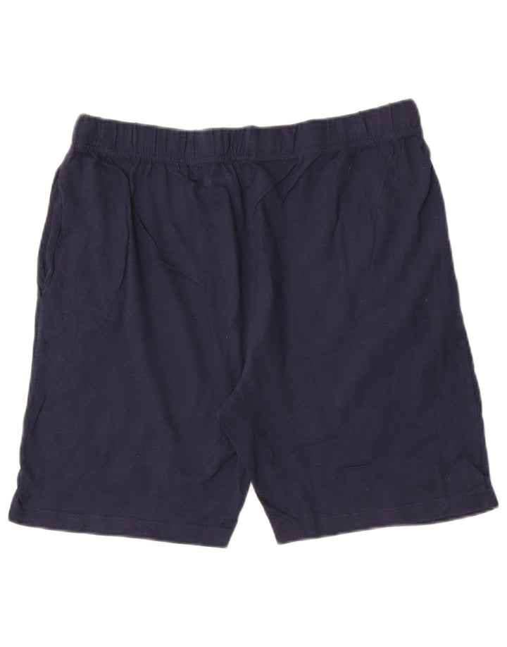 Pantalones cortos deportivos con gráficos para hombre Bench Algodón azul marino mediano