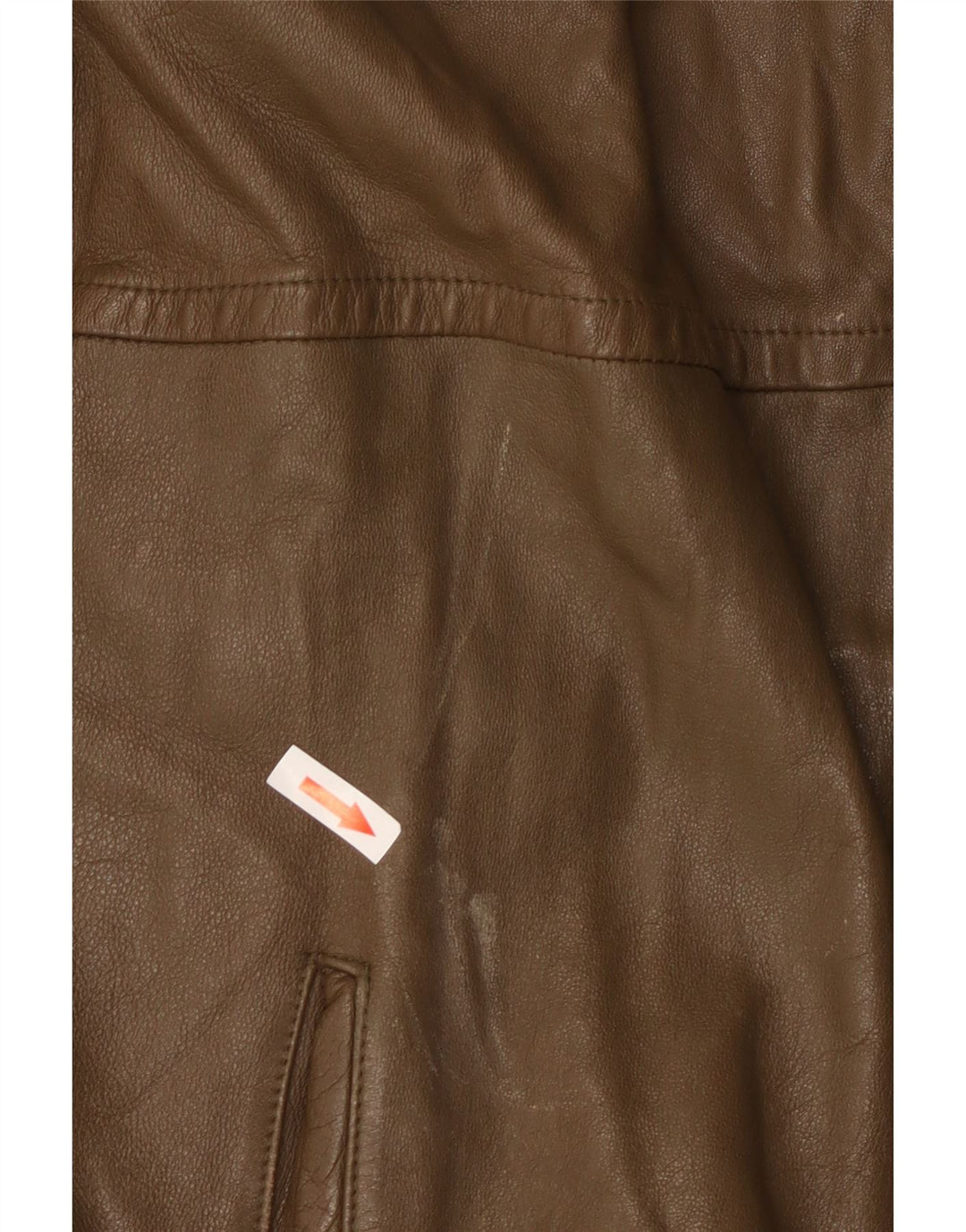 Vintage chaqueta de cuero para hombre Reino Unido 40 cuero caqui grande