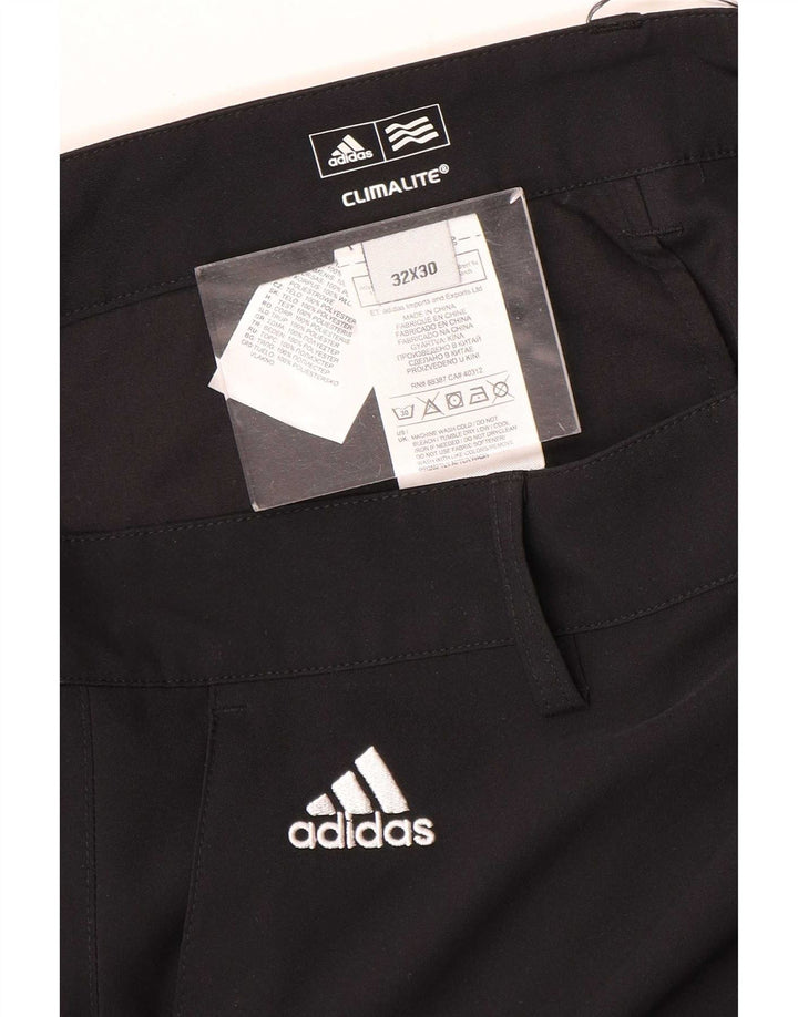 Adidas Mens Climalite Straight Chino Trousers W32 L30 Black Polyester