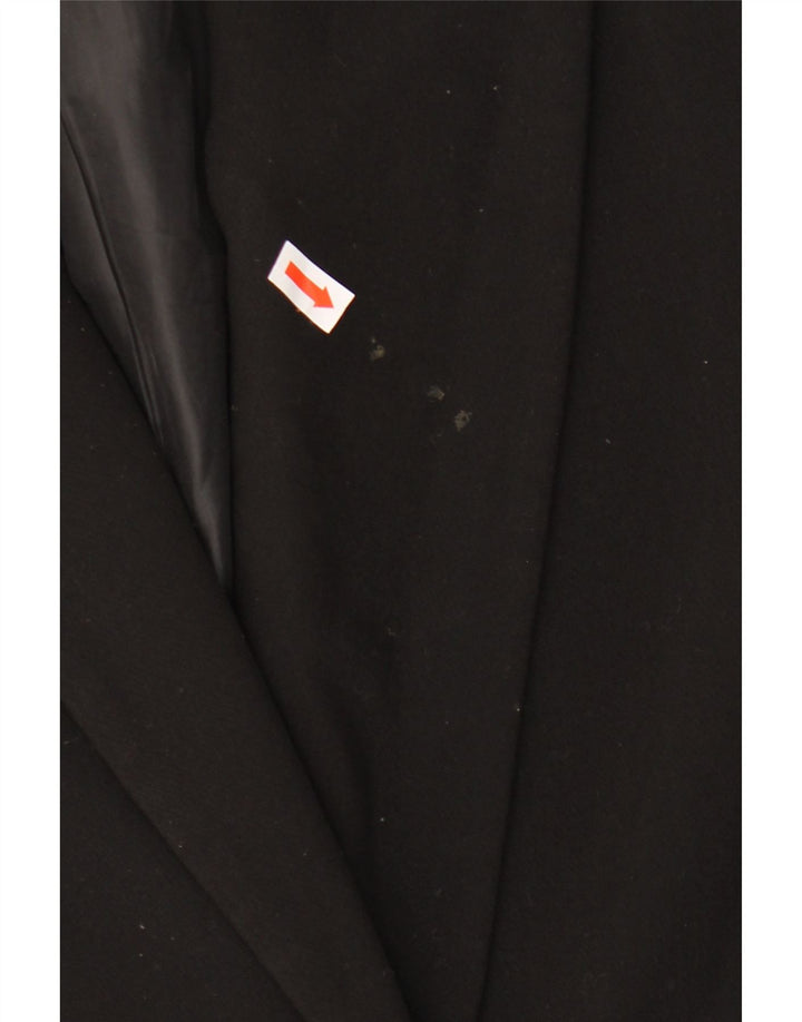 ZARA Chaqueta Blazer De Doble Botonadura Para Mujer UK 10 Small Poliéster Negro