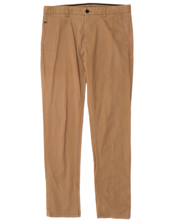 Zara Mens Slim Chino Pantalones EU 44 Large W34 L33 Algodón Beige