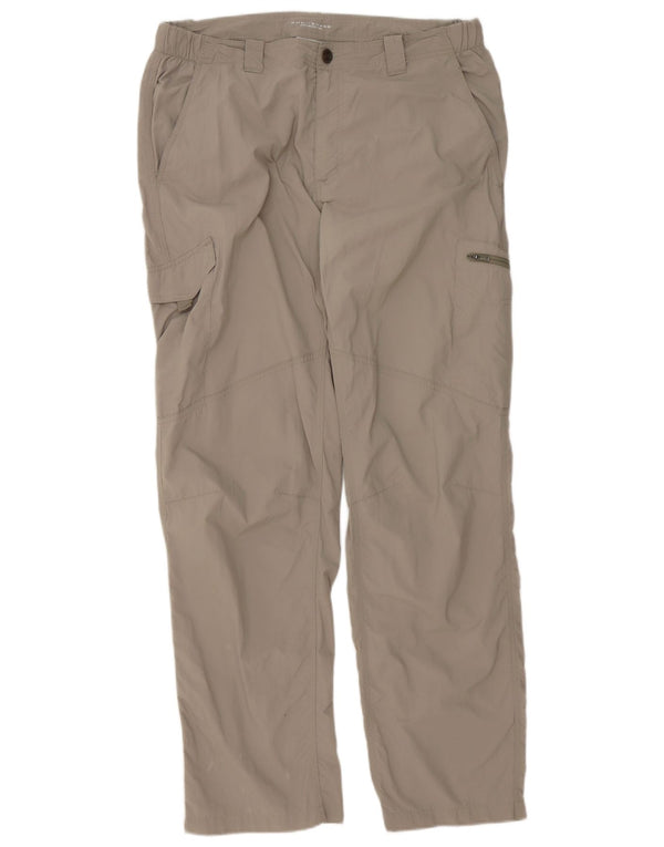 Columbia Pantalones cargo rectos Omni-Shade para mujer W36 L32 Nylon gris