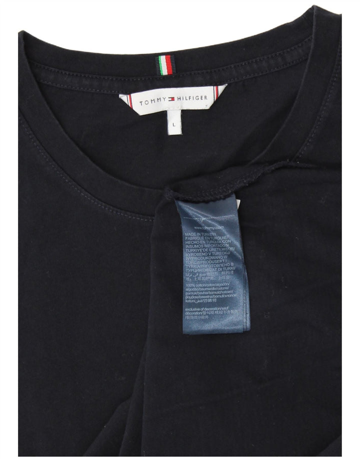 Tommy Hilfiger Camiseta para mujer Top UK 46 Grande Azul marino Algodón