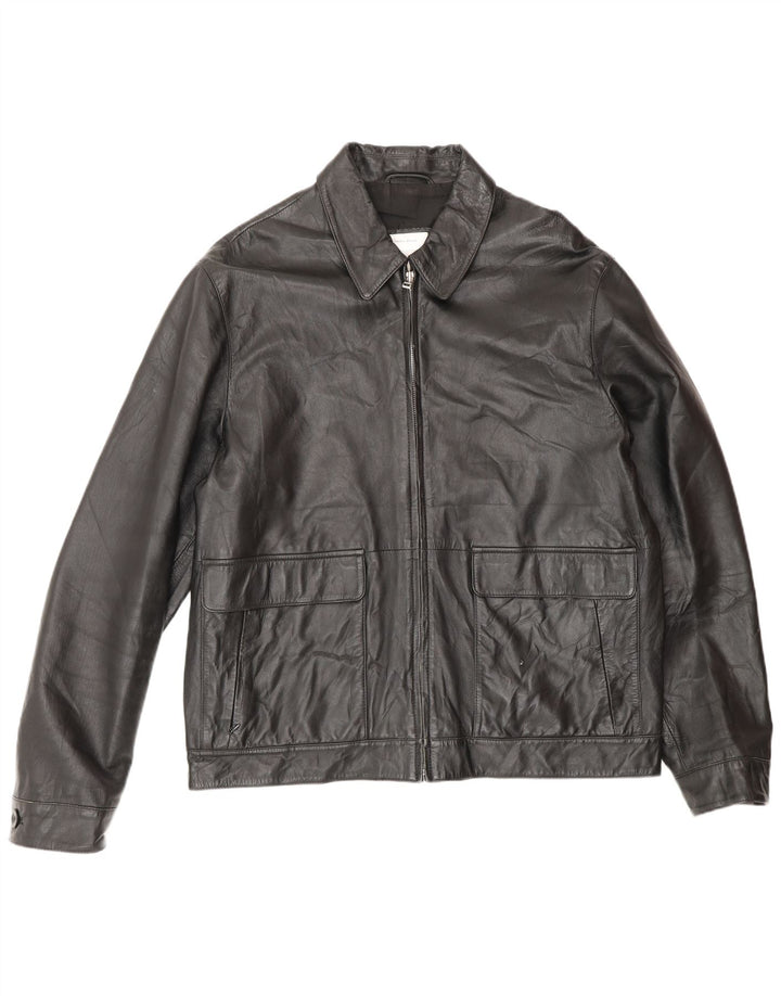 Conbipel Chaqueta de cuero para hombre IT 54 XL Cuero negro