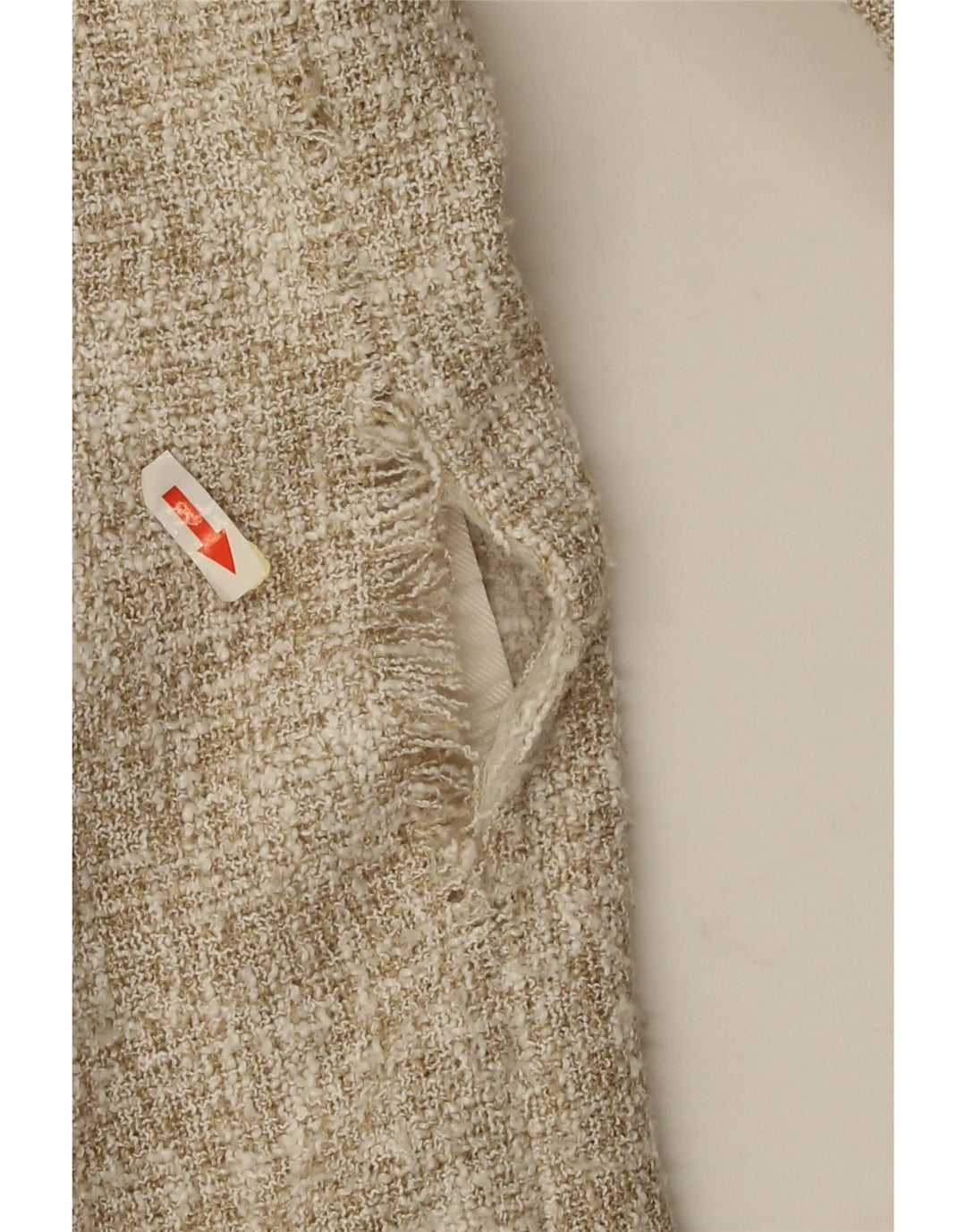 Zara Mujer Crop Blazer Chaqueta EU 44 XL Beige
