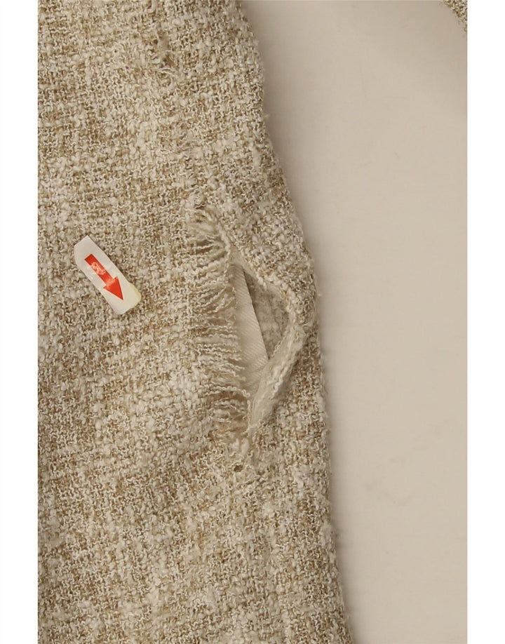 Zara Mujer Crop Blazer Chaqueta EU 44 XL Beige