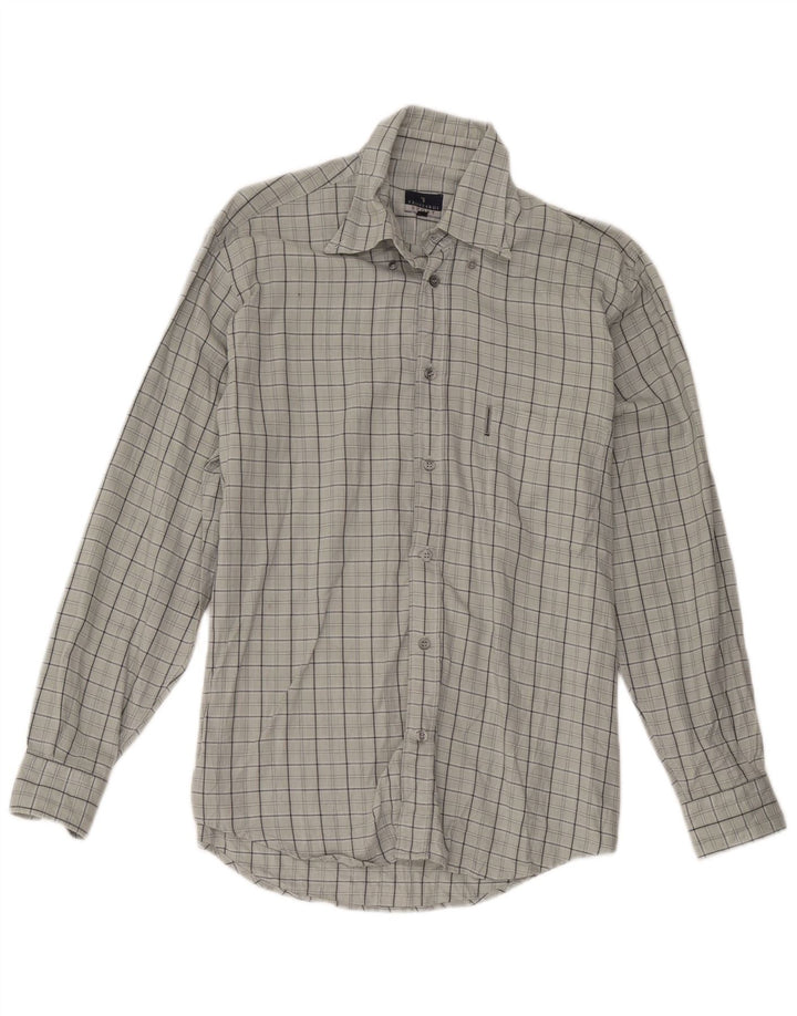 Camisa Trussardi Hombre Cuadros Gris Medio