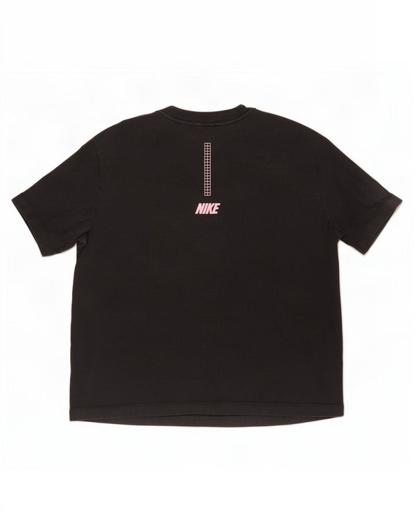 Nike Camiseta gráfica extragrande para mujer UK 10 Small Black Cotton
