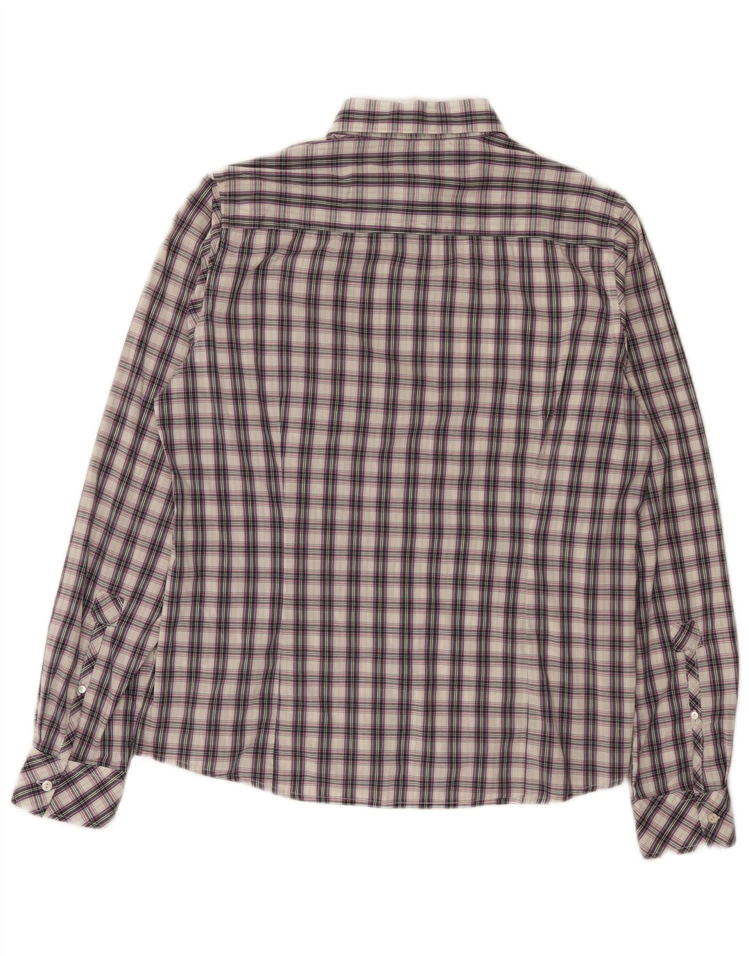 La Martina Camisa Mujer Talla 5 Grande Algodón Cuadros Morado