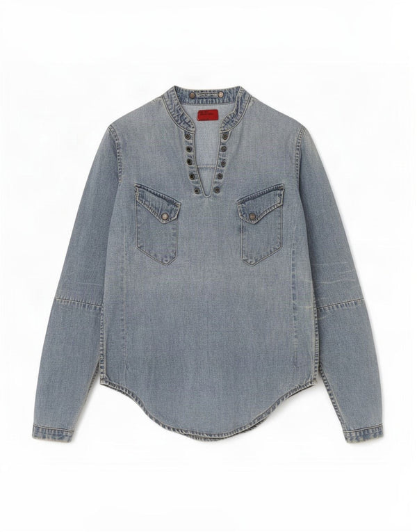 Levi's Camisa vaquera tipo jersey para mujer UK 6 XS Algodón azul