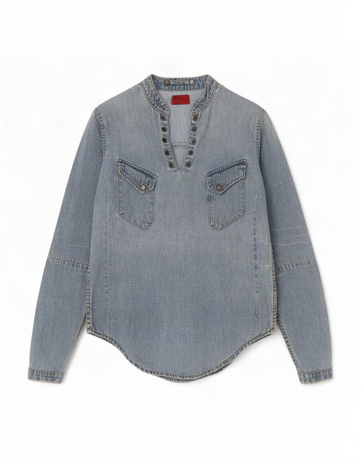 Levi's Camisa vaquera tipo jersey para mujer UK 6 XS Algodón azul