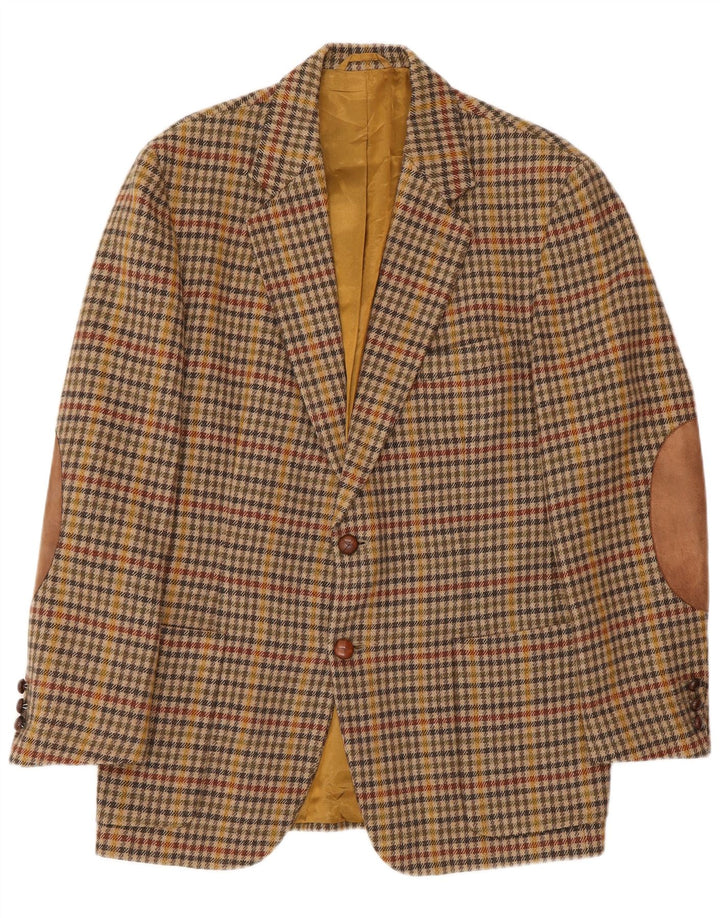 Henry Cottons Chaqueta tipo blazer de 2 botones para hombre IT 48 Pata de gallo marrón medio